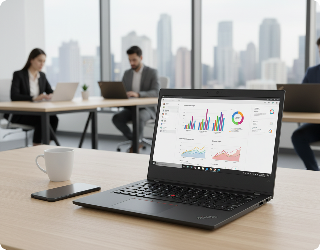 Złącze stacji dokującej w Lenovo L14 Gen 2 – kompatybilność biurowa